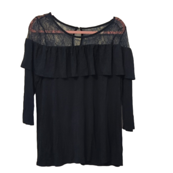 George Tops - Lace and Ruffle Long sleeve